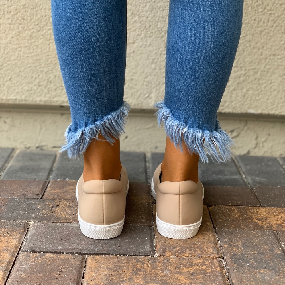 Distressed Lightweight Canvas Slip-On Sneakers - Picture 6 of 7